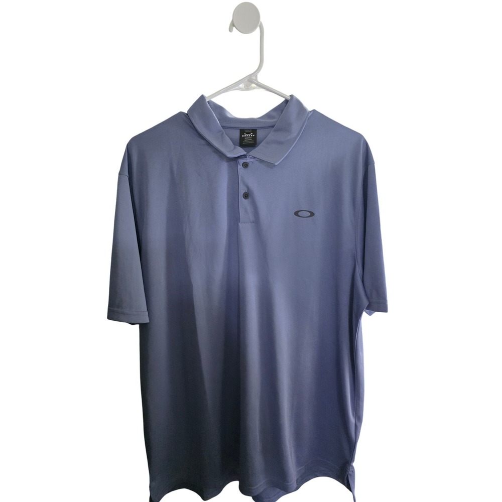 Oakley Mens Polo Shirt Blue Regular Fit Short Sleeve Size XL